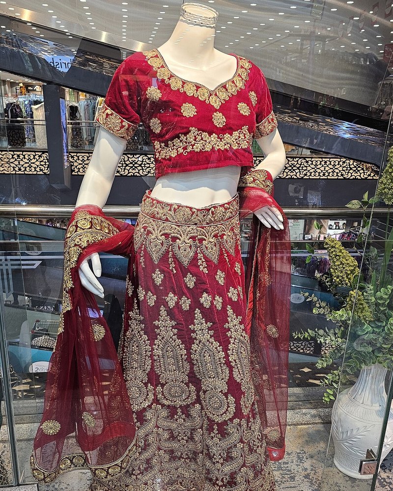 Zardozi Velvet Lehenga Set
