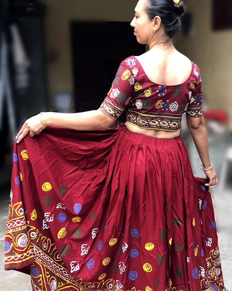 Mirror Work Navratri Lehenga